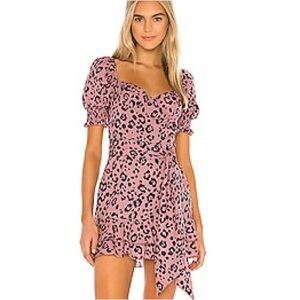 MAJORELLE - Cameron Dress in Pink (Animal Print) (Medium)